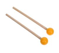 Marimba Mallets 1Pair Percussion Drumsticks Wooden Mallets Rubber Felt Tips for Xylophone Marimba Orchestral Bells Professional Practice