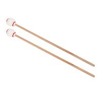 Marimba Mallets and Percussion Mallets with Maple Handles - 1 Pair Wool Yarn Sticks for Marimba Playing and Percussion Instruments (Brown wood pole) (White-headed wooden pole)