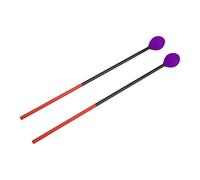 Marimba Mallets, Percussion Mallets with Carbon Fiber Shaft and Cotton Thread Wrap, Medium Hard Round Head for Clear Tone on Bass Percussion Instruments (purple head)