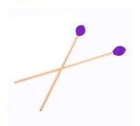 Marimba Mallets, Wool Head Mushroom Shaped for Intermediate Players Smooth Beech Wood Handle 41.5cm Pair Purple