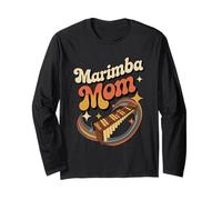 Marimba Mom Retro Percussion Band Music Long Sleeve T-Shirt