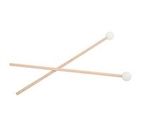 Marimba Stick, Long Service Life Wear Resistant Anti Slip Xylophone Mallet Maple Handle 2PCS for Keyboard(White)