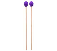 Marimba Stick Mallets, Percussion Instrument Mallets with Beech Handle and Blended Yarn Head for Marimba Xylophone, 1 Pair Professional - Grade Mallets for Musicians and (Purple)