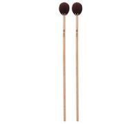 Marimba Stick Mallets, Percussion Instrument Mallets with Beech Handle and Blended Yarn Head for Marimba Xylophone, 1 Pair Professional - Grade Mallets for Musicians and (Brown)