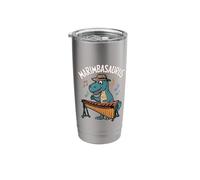 Marimbasaurus Dinosaur Musician Vibraphonist Trex Marimba Stainless Steel Insulated Tumbler