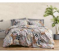 MARIMEKKO - Queen Duvet Cover Set, Cotton Percale Bedding with Matching Shams, All Season Home Decor (Pieni Letto Multicolor, Queen)