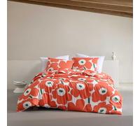 Marimekko - Duvet Cover Set, Super Soft Organic Bedding, Casual Home Decor (Unikko Orange, Queen)