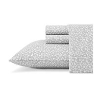 Marimekko - Full Sheets, Cotton Percale Bedding Set, Crisp & Cool Home Decor (Pikkuinen Unikko Grey, Full)