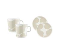 Marimekko Iso Unikko breakfast set 4-piece White-straw