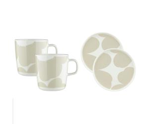 Marimekko - Iso Unikko Breakfast Set 4 Pieces - White