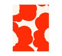 Marimekko Iso Unikko satin fabric Cotton-orange red