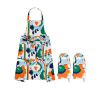 Marimekko Karuselli textile set 3 pieces White-orange-blue-emerald