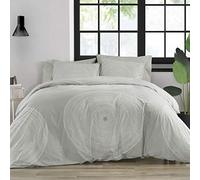 MARIMEKKO Smooth Cotton Percale Bedding with Matching Sham, Lightweight Home Decor, Fokus Grey, King