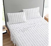 Marimekko - King Sheet Set, Premium Cotton Percale Bedding Set with Matching Shams, Lightweight & Breathable Bed Essentials (Kukkaketo Black, King)