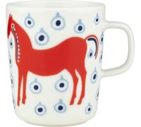 Marimekko - Musta Tamma Mug 25 cl, Blue / Orange Red - Blue