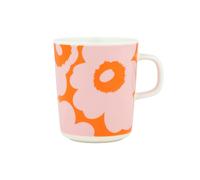 Marimekko - Oiva Coffee Cup 25 cl, White / Pink / Orange - White