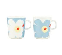 Marimekko - Oiva Juhla Mug 25 cl 2-pack, Blue / White - It Blue