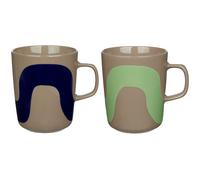 Marimekko Seireeni mug 25 cl 2 pack Terra-dark blue-mint