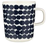 Marimekko - Oiva/Siirtolapuutarha Mug 25 ark Blue / White - White
