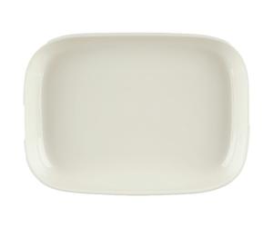 Marimekko - Oiva/Siirtolapuutarha Serving Dish 18x25 cm, White / Clay - White