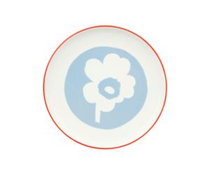 Marimekko - Oiva/Unikko Bowl Ø20,5 cm, Light Blue / Orange Red - White