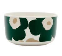 Marimekko - Oiva/Unikko Bowl 50 ark Green / Light Sand - Dark Green