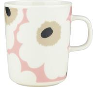 Marimekko - Oiva/Unikko Mug 25 cl, Pink / Sand - Pink