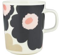 Marimekko - Oiva/Unikko Mug 25 cl, Pink / Sand - Pink