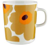 Marimekko - Oiva/Unikko Mug 25 cl, White / Caramel - White