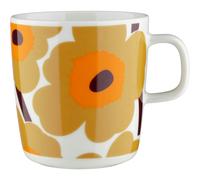 Marimekko - Oiva/Unikko Mug 40 cl, White / Caramel - White