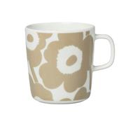 Marimekko - Oiva/Unikko Mug 40 cl, Beige / White - White
