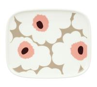 Marimekko - Oiva/Unikko Plate 12x15 cm, Powder / Clay - Powder