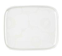 Marimekko - Oiva/Unikko Plate 12x15 cm, White - White
