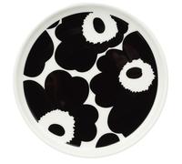Marimekko - Oiva/Unikko Plate 13,5 cm, Black / White - Black