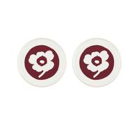 Marimekko Oiva Unikko plate Ø25 cm 2-pack White-dark cherry-brown
