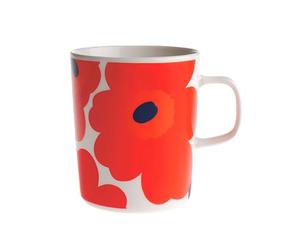 MARIMEKKO Oiva Unikko Stoneware Mug, Refine Your Kitchen Decor with Our Iconic Stoneware, Stylish Porcelain Coffee Mug for Morning Brew and Cosy Evenings, 250 ml
