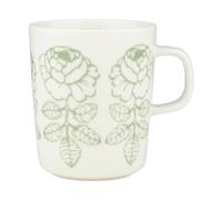 Marimekko Oiva Vihkiruusu mug White, sage, 25 cl