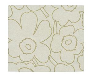 Marimekko - Pieni Piirto Unikko Placemat 35x40 cm, Linen / Gold - Gold