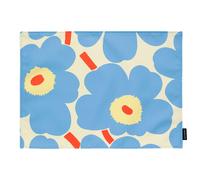 Marimekko - Pieni Piirto Unikko Placemat 35x40 cm, Off-white / Light Blue - Offwhite
