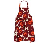 Marimekko - Pieni Unikko Apron, Red / Vanilla / Wine Red - Red