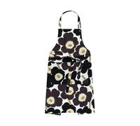 Marimekko Pieni Unikko apron White-dark grey-beige