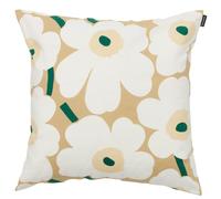 Marimekko - Pieni Unikko Cushion Cover 50x50 cm, Sand / Emerald - Sand