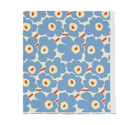 Marimekko Pieni Unikko outdoor fabric Off white-light blue-melon-orange red