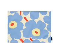 Marimekko Pieni Unikko placemat Off white-light blue-melon-orange red, 31x42 cm