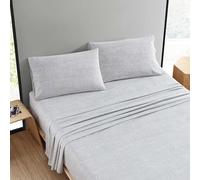 Marimekko - Queen Sheet Set, Premium Cotton Percale Bedding Set with Matching Shams, Lightweight & Breathable Bed Essentials (Orkanen Grey, Queen)