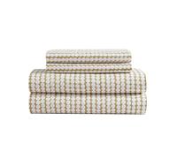 Marimekko - Queen Sheets, Organic Cotton Bedding Set, Luxuriously Soft & Smooth Home Decor, GOTS Certified (Pikku Rasymatto Beige, Queen)
