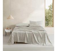 Marimekko - Queen Sheets, Premium Cotton Bedding Set, Luxuriously Soft & Smooth Home Decor, GOTS Certified (Piccolo Charcoal, Queen)