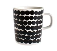 Marimekko Räsymatto mug 25 lack and white