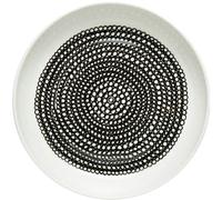 Marimekko - Räsymatto Plate 20,5 cm White / Black - Black