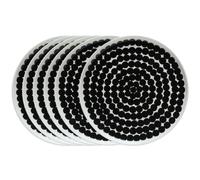 Marimekko Räsymatto plate 20 cm, 6-pack black-white